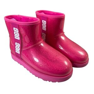 UGG CLASSIC CLEAR MINI‎ ROCK ROSE WATERPROOF WOMEN'S BOOTS SIZE US 7/UK 5/ EU 38